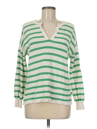 Pre-owned Ann Taylor Loft Pullover Sweater In Green