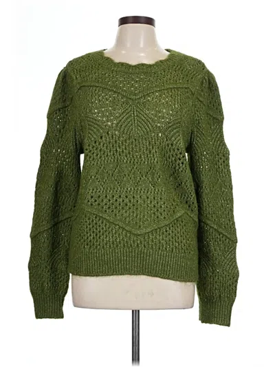 Pre-owned Ann Taylor Loft Pullover Sweater In Green