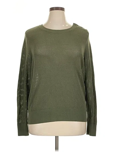 Pre-owned Ann Taylor Loft Pullover Sweater In Green