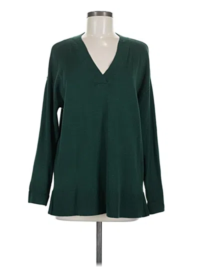 Pre-owned Ann Taylor Loft Pullover Sweater In Green