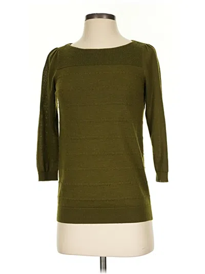 Pre-owned Ann Taylor Loft Pullover Sweater In Green