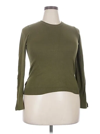 Pre-owned Ann Taylor Loft Pullover Sweater In Green