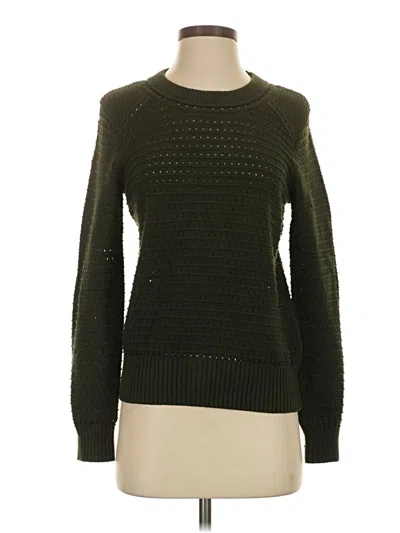 Pre-owned Ann Taylor Loft Pullover Sweater In Green