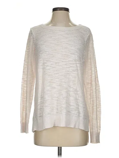 Pre-owned Ann Taylor Loft Pullover Sweater In Ivory
