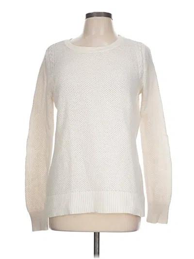 Pre-owned Ann Taylor Loft Pullover Sweater In Ivory