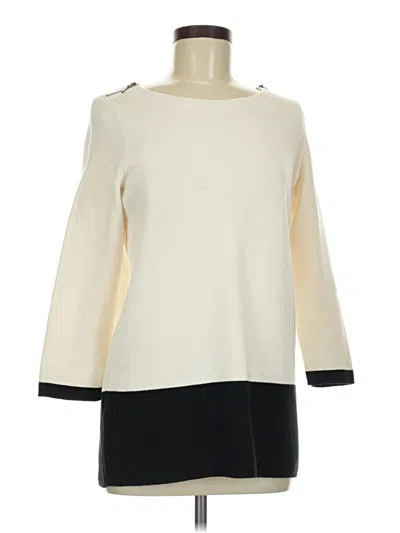 Pre-owned Ann Taylor Loft Pullover Sweater In Ivory