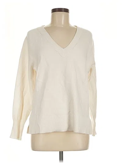Pre-owned Ann Taylor Loft Pullover Sweater In Ivory