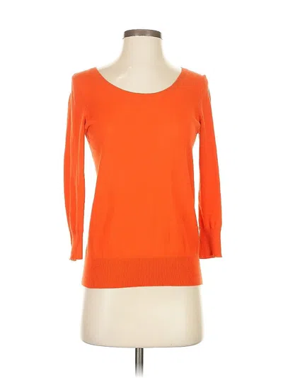 Pre-owned Ann Taylor Loft Pullover Sweater In Orange