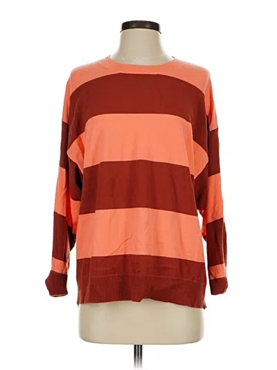 Pre-owned Ann Taylor Loft Pullover Sweater In Orange