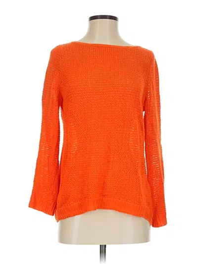 Pre-owned Ann Taylor Loft Pullover Sweater In Orange