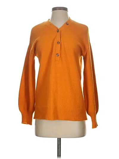 Pre-owned Ann Taylor Loft Pullover Sweater In Orange