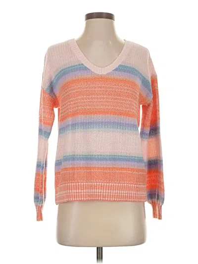 Pre-owned Ann Taylor Loft Pullover Sweater In Orange