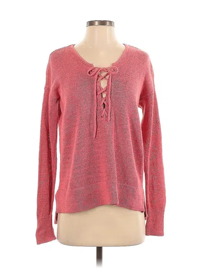 Pre-owned Ann Taylor Loft Pullover Sweater In Pink