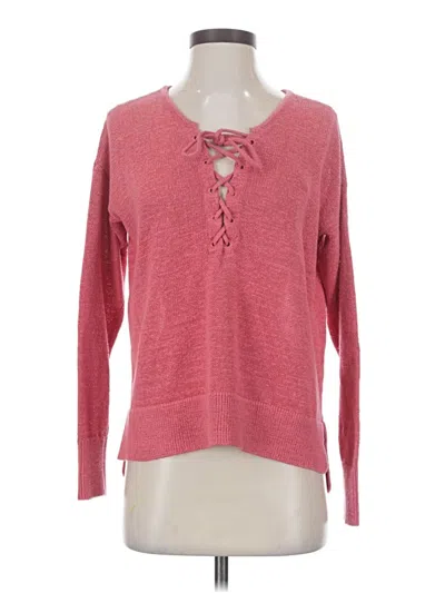 Pre-owned Ann Taylor Loft Pullover Sweater In Pink