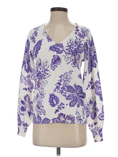 Pre-owned Ann Taylor Loft Pullover Sweater In Purple