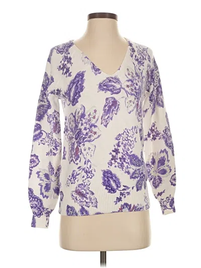 Pre-owned Ann Taylor Loft Pullover Sweater In Purple