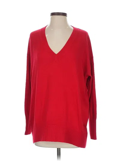 Pre-owned Ann Taylor Loft Pullover Sweater In Red