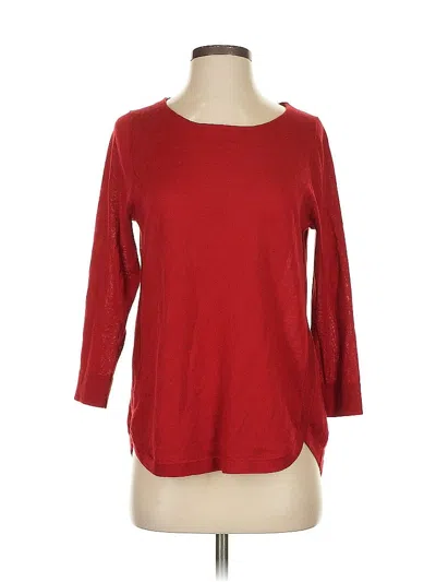 Pre-owned Ann Taylor Loft Pullover Sweater In Red