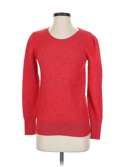 Pre-owned Ann Taylor Loft Pullover Sweater In Red