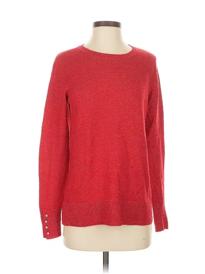 Pre-owned Ann Taylor Loft Pullover Sweater In Red
