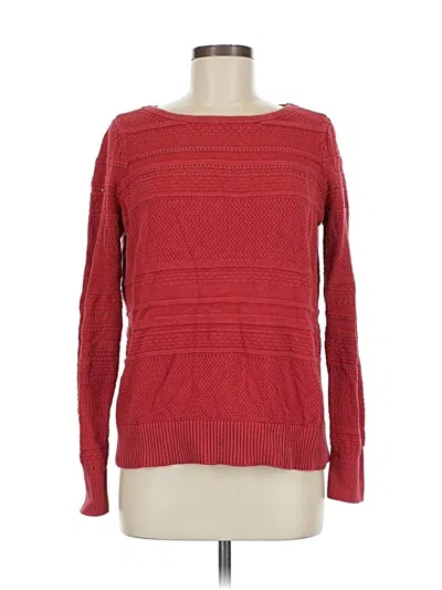 Pre-owned Ann Taylor Loft Pullover Sweater In Red