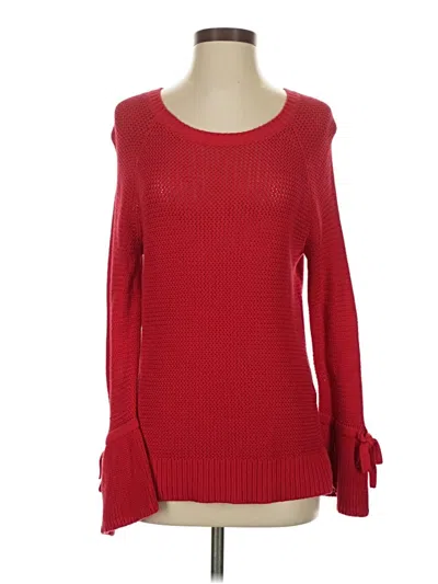 Pre-owned Ann Taylor Loft Pullover Sweater In Red
