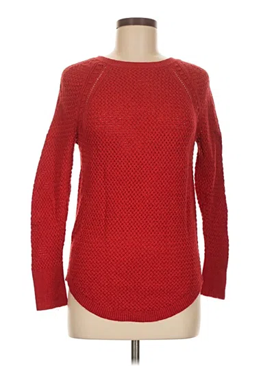 Pre-owned Ann Taylor Loft Pullover Sweater In Red