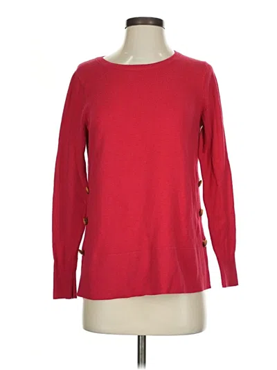 Pre-owned Ann Taylor Loft Pullover Sweater In Red