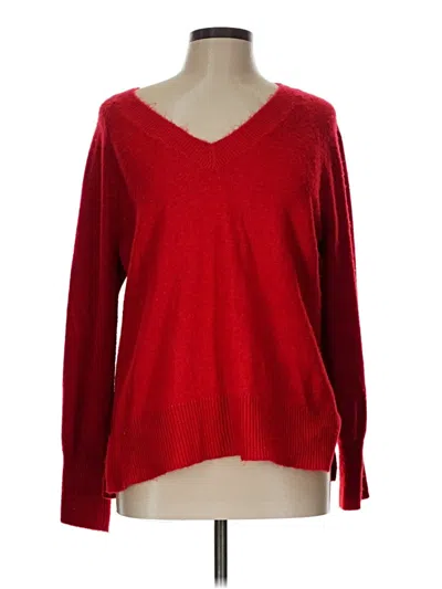 Pre-owned Ann Taylor Loft Pullover Sweater In Red