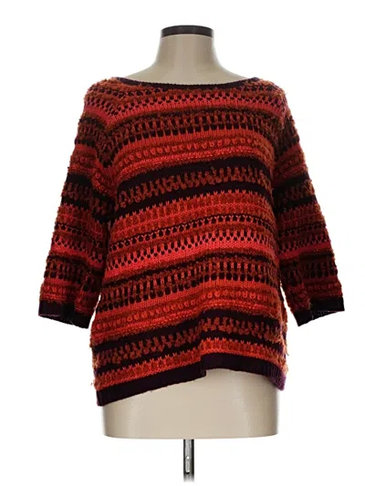 Pre-owned Ann Taylor Loft Pullover Sweater In Red