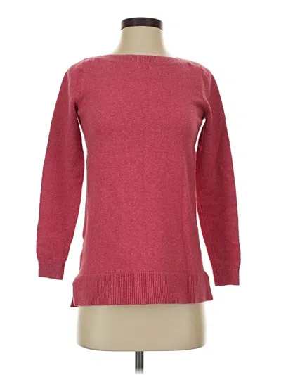 Pre-owned Ann Taylor Loft Pullover Sweater In Red