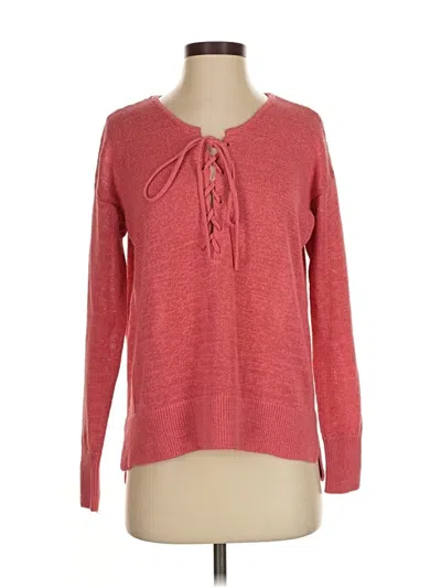 Pre-owned Ann Taylor Loft Pullover Sweater In Red