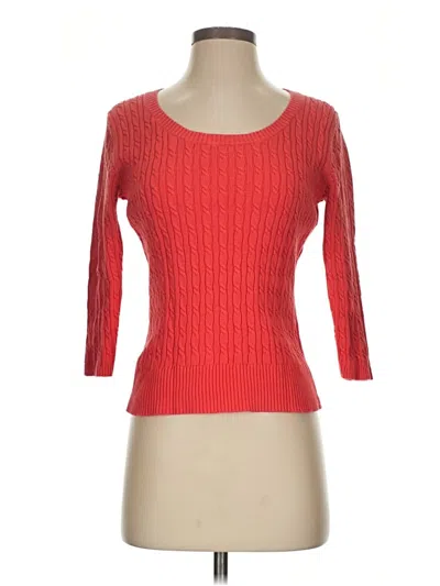 Pre-owned Ann Taylor Loft Pullover Sweater In Red