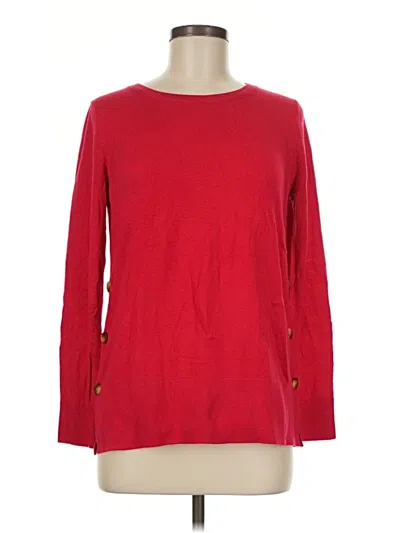 Pre-owned Ann Taylor Loft Pullover Sweater In Red