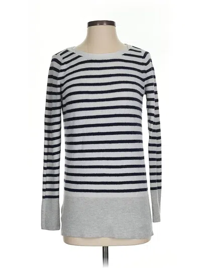 Pre-owned Ann Taylor Loft Pullover Sweater In Silver