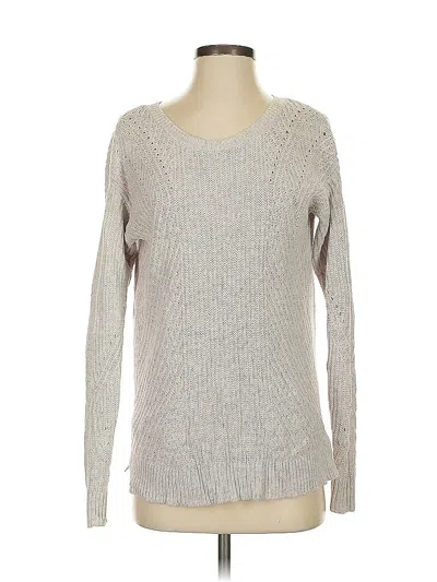 Pre-owned Ann Taylor Loft Pullover Sweater In Silver