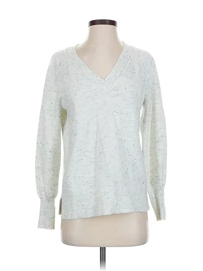 Pre-owned Ann Taylor Loft Pullover Sweater In Silver