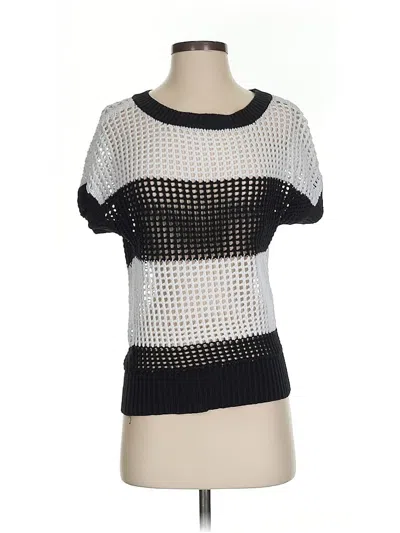 Pre-owned Ann Taylor Loft Pullover Sweater In Silver