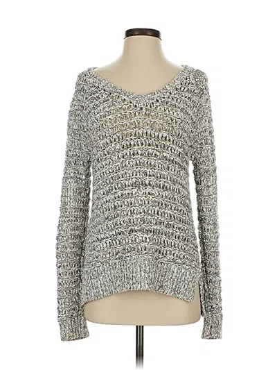 Pre-owned Ann Taylor Loft Pullover Sweater In Silver