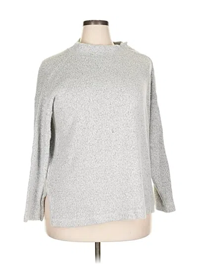 Pre-owned Ann Taylor Loft Pullover Sweater In Silver