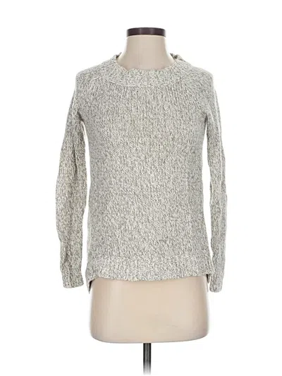 Pre-owned Ann Taylor Loft Pullover Sweater In Silver