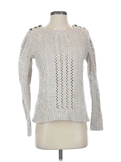 Pre-owned Ann Taylor Loft Pullover Sweater In Silver