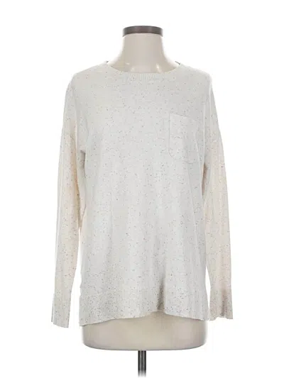 Pre-owned Ann Taylor Loft Pullover Sweater In Silver