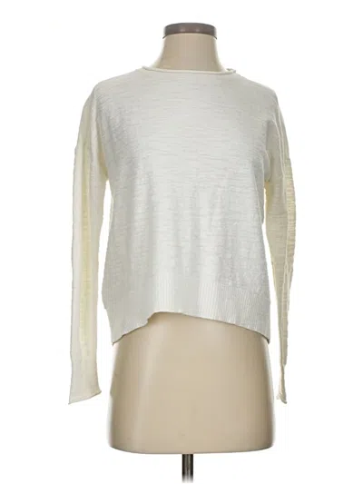Pre-owned Ann Taylor Loft Pullover Sweater In Silver
