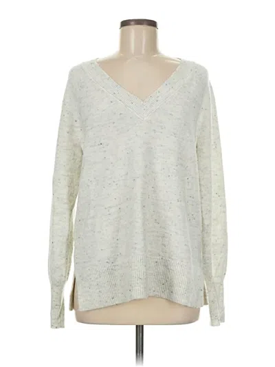 Pre-owned Ann Taylor Loft Pullover Sweater In Silver