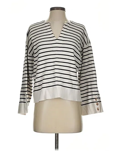 Pre-owned Ann Taylor Loft Pullover Sweater In Silver