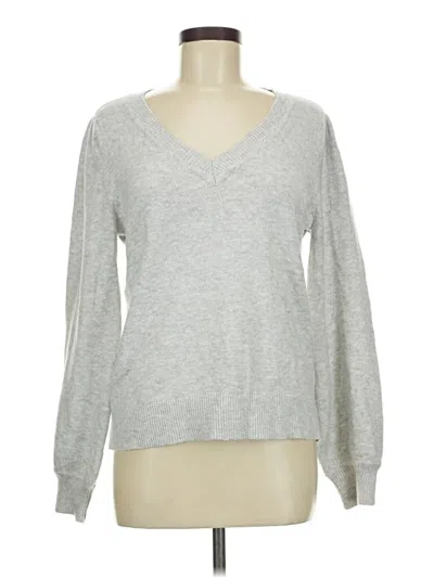 Pre-owned Ann Taylor Loft Pullover Sweater In Silver