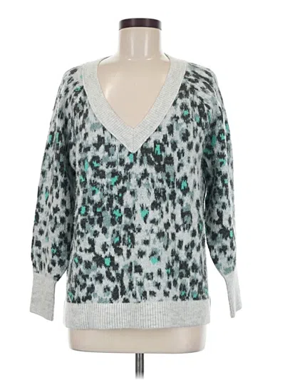 Pre-owned Ann Taylor Loft Pullover Sweater In Silver