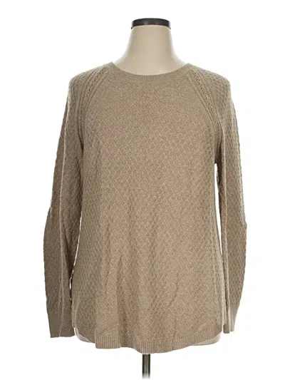Pre-owned Ann Taylor Loft Pullover Sweater In Tan