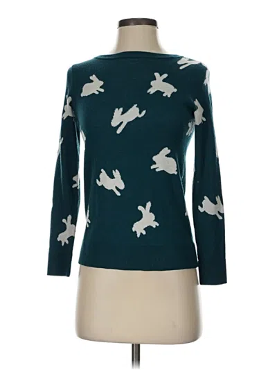Pre-owned Ann Taylor Loft Pullover Sweater In Teal